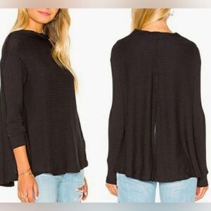 We the Free Lover Ribbed,  Split Back
Black Sweater Womens Sz L